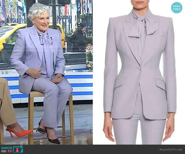 Alexander McQueen Fitted Flap-Pocket Wool-Silk Blazer