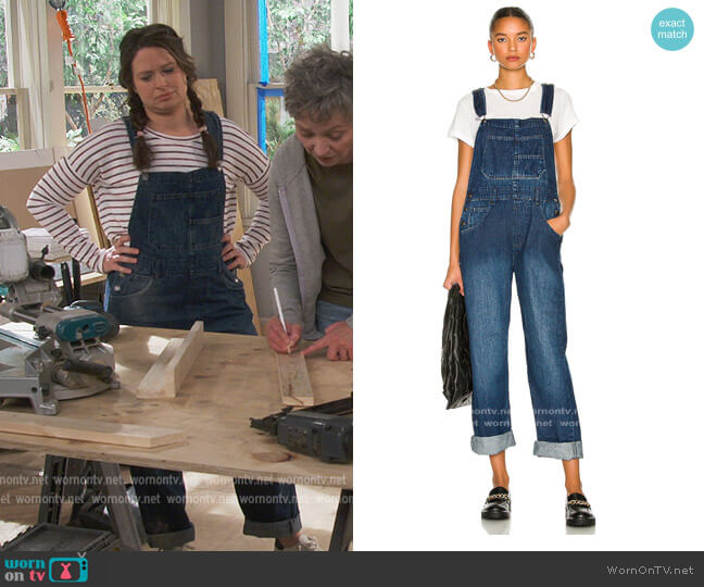 Free People Ziggy Denim Overalls worn by Jen (Katie Lowes) on How We Roll