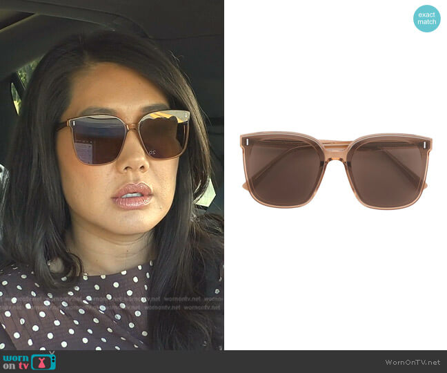 Gentle Monster Frida BRC1 Oversized Frame Sunglasses worn by Crystal Kung Minkoff on The Real Housewives of Beverly Hills