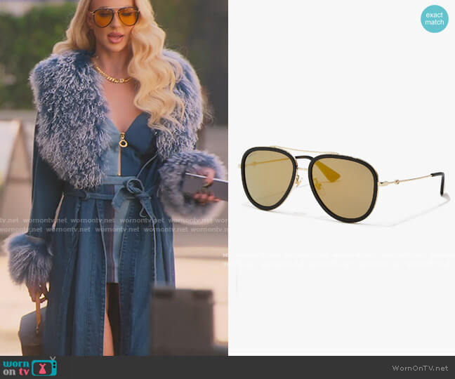 Gucci GG0062s Sunglasses worn by Christine Quinn on Selling Sunset