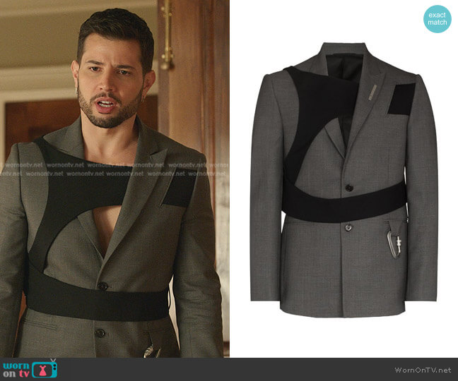 Heliot Emil Harness-Detail Tailored Blazer