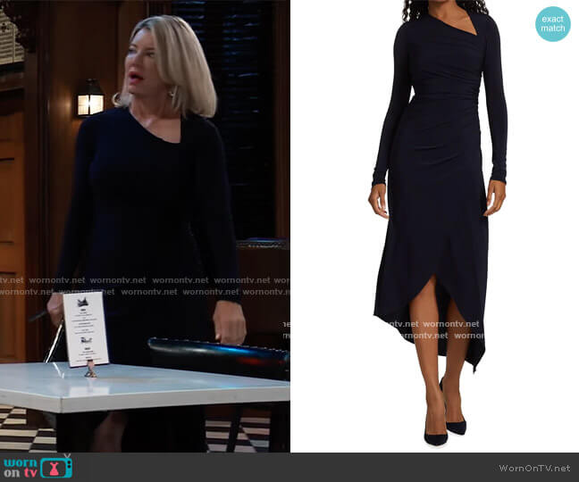 Halston Giorgia Jersey Cocktail Dress worn by Nina Reeves (Cynthia Watros) on General Hospital