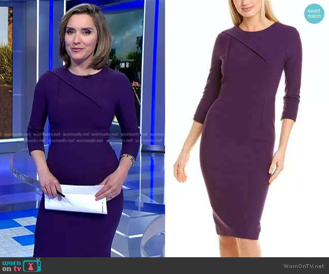 Roland Mouret Hisley Dress worn by Margaret Brennan on CBS Evening News