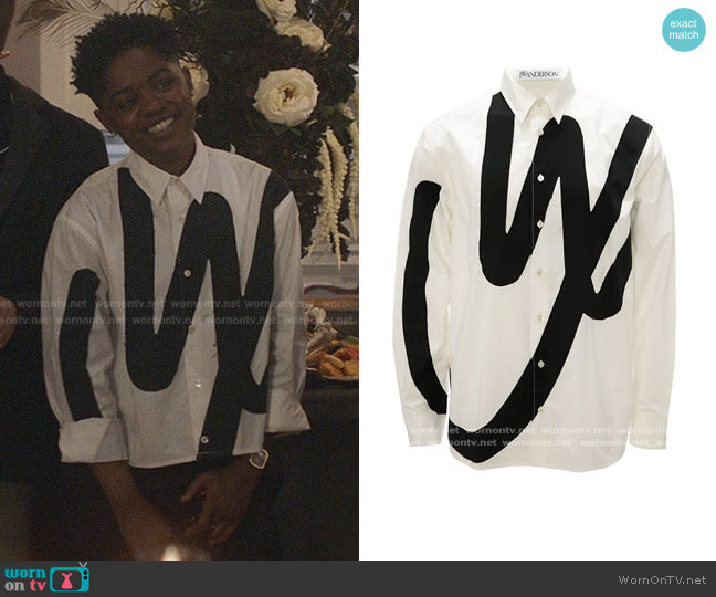 JW Anderson JWA Logo Appliqué Shirt worn by Tamia Cooper (Bre Z) on All American