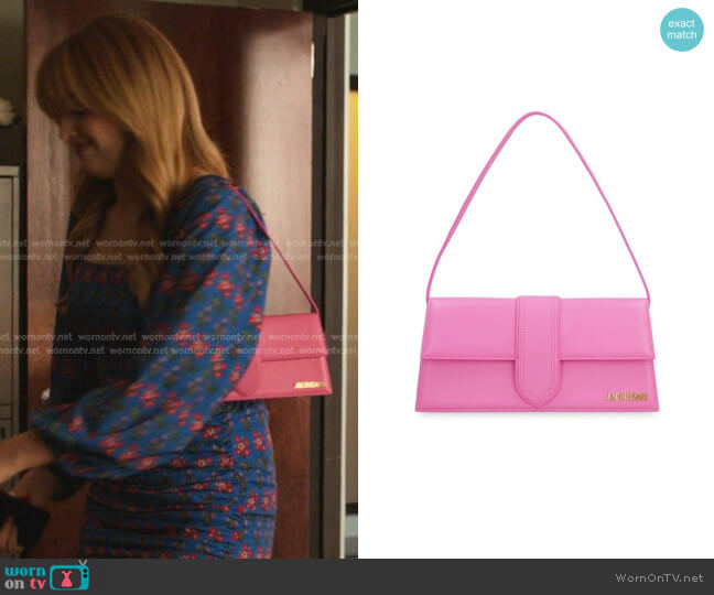 Jacquemus Le Bambino Long Leather Shoulder Bag worn by Kirby Anders (Maddison Brown) on Dynasty