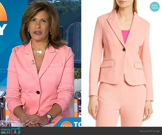 Boss Jatiani One-Button Crop Blazer worn by Hoda Kotb on Today