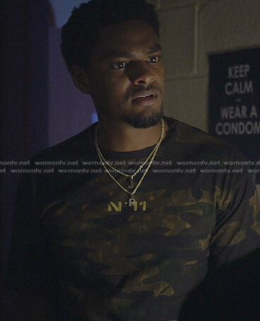 JR’s camo print tee on All American Homecoming