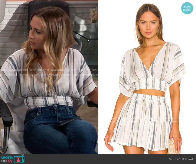 L*Space Amara Top worn by Josslyn Jacks (Eden McCoy) on General Hospital