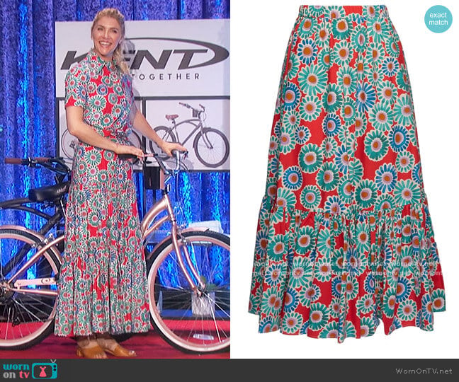 LA Double J Sunset Skirt worn by Amanda Kloots on The Talk