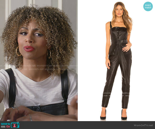 L'Academie The Palais Jumpsuit worn by Patience (Chelsea Tavares) on All American
