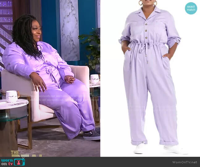 Pari Passu Long Sleeve Jumpsuit worn by Loni Love on The Real