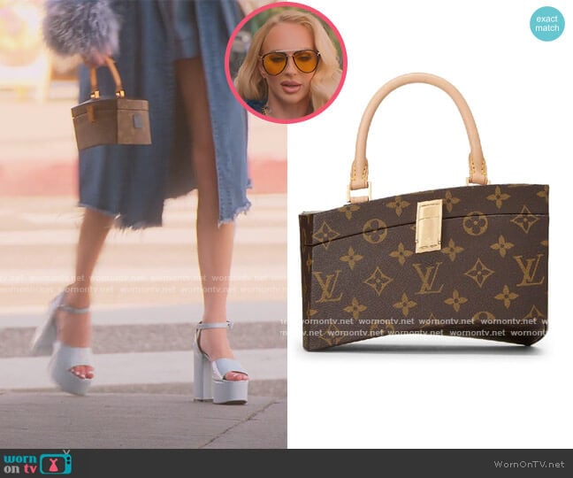 Louis Vuitton Frank Gehry Twisted Box Monogram Canvas Bag worn by Christine Quinn on Selling Sunset