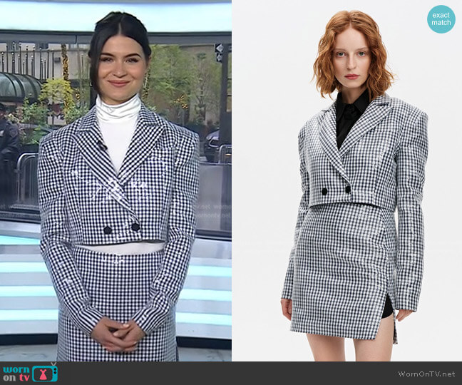 Marcell von Berlin Cropped Sequin Blazer