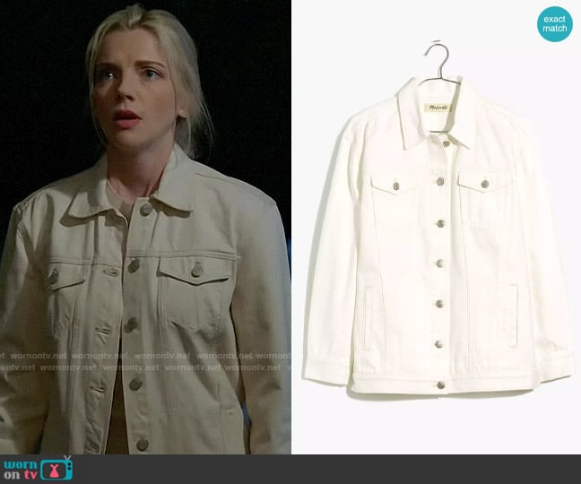 Madewell The Oversized Jean Jacket worn by Sylvie Brett (Kara Killmer) on Chicago Fire