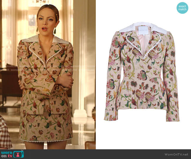 Markarian Annette Jacket worn by Fallon Carrington (Elizabeth Gillies) on Dynasty