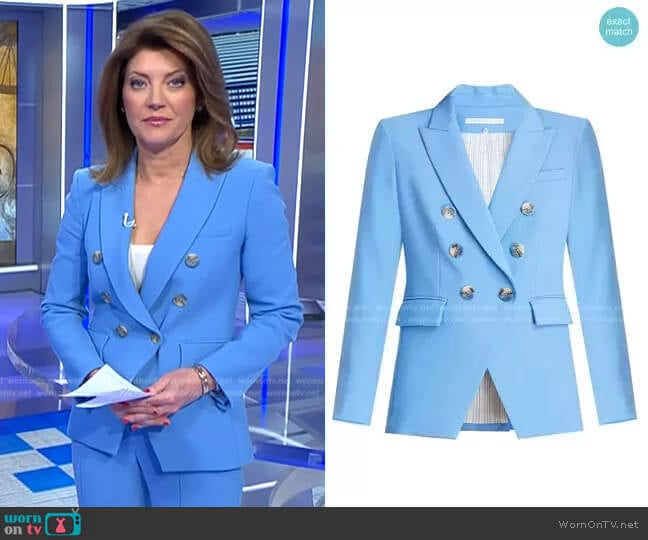Veronica Beard Miller Dickey Jacket worn by Norah O'Donnell on CBS Evening News