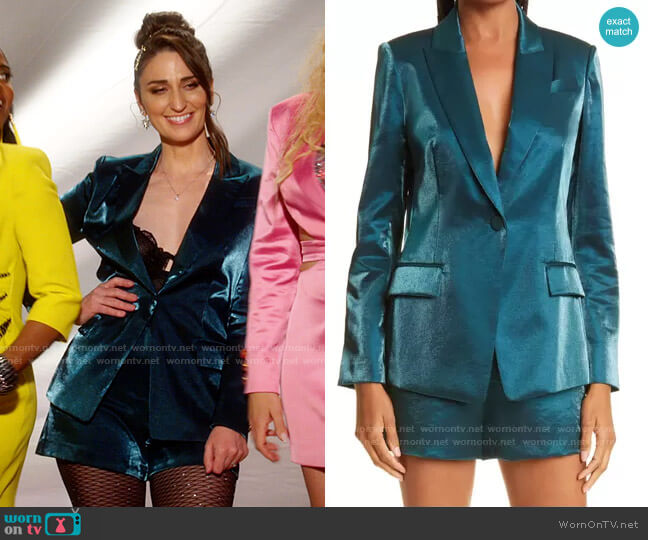 Milly Emerald Avery Blazer worn by Dawn Solano (Sara Bareilles) on Girls5eva
