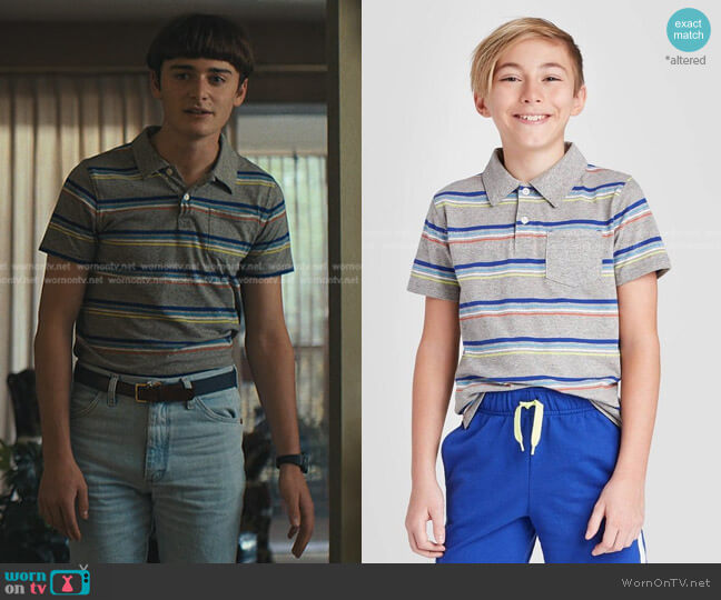 Cat & Jack Striped Knit Polo Shirt