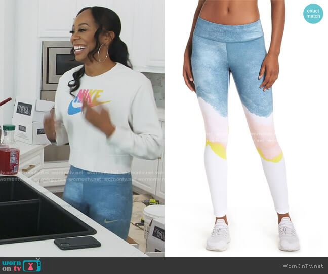 Nike Epic Lux Running Leggings worn by Sanya Richards-Ross on The Real Housewives of Atlanta
