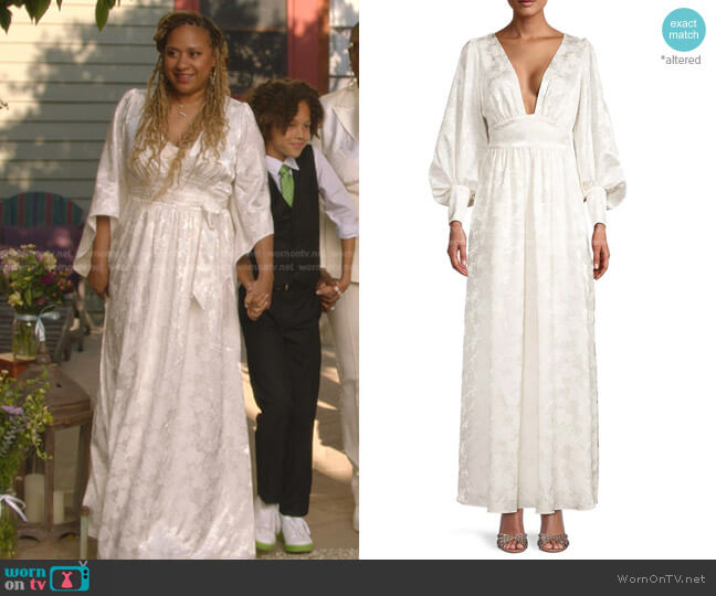 One33 Social Jacquard Maxi Dress worn by Karen Wilson (Tracie Thoms) on 9-1-1