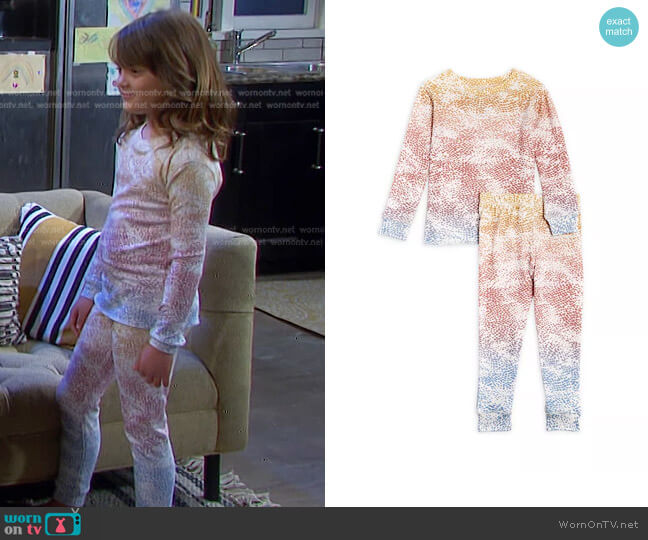 PJ Salvage Unisex Gradient Dots Pajama Set - Little Kid