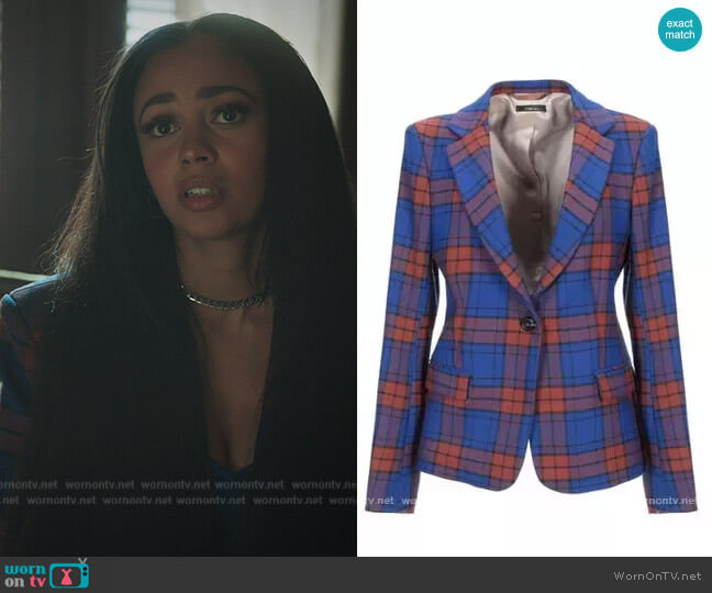 True Tradition Plaid Blazer worn by Toni Topaz (Vanessa Morgan) on Riverdale