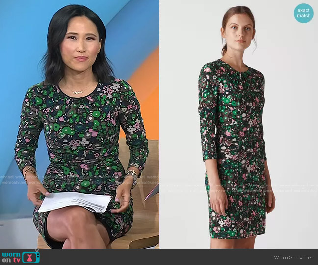 Whistles Print Silk Midi Dress worn by Vicky Nguyen on Today