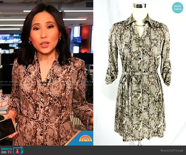 Shirt Dress by INC International Concept Python Print worn by Vicky Nguyen on Today