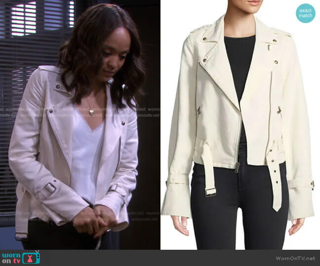 Paige Rhoda Moto Jacket worn by Lani Price (Sal Stowers) on Days of our Lives