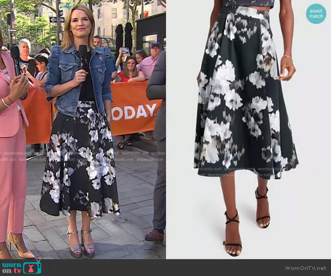 G. Label Rigby Circle Skirt worn by Savannah Guthrie on Today