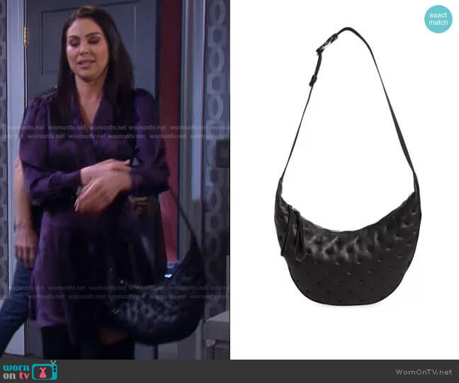 Rag & Bone Riser Leather Crossbody Bag worn by Chloe Lane (Nadia Bjorlin) on Days of our Lives