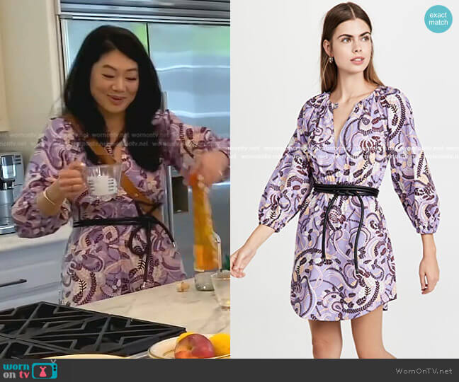 A.L.C. Rosanna Belted Minidress worn by Crystal Kung Minkoff on The Real Housewives of Beverly Hills