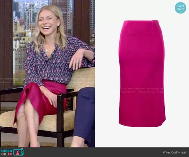 Roland Mouret Salway Skirt worn by Kelly Ripa on Live with Kelly and Mark