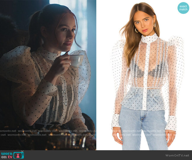 Selkie The Emma Blouse worn by Cheryl Blossom (Madelaine Petsch) on Riverdale