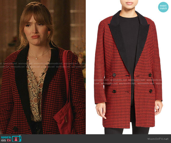Veronica Beard Senna Coat worn by Kirby Anders (Maddison Brown) on Dynasty