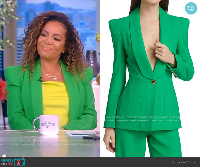 Sergio Hudson Multi-Seamed Single-Breasted Blazer worn by Sunny Hostin on The View