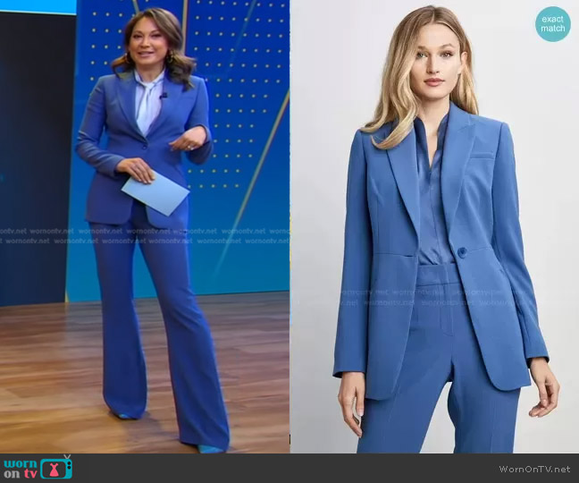 Elie Tahari Single Button Blazer worn by Ginger Zee on Good Morning America