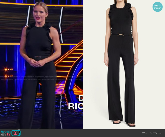 Ralph Lauren Collection Sleeveless Wide-Leg Jumpsuit worn by Sara Haines on The Chase