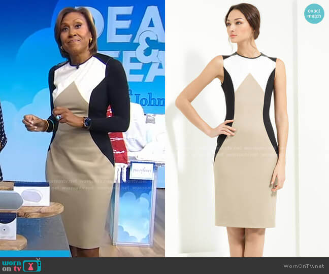 Jason Wu Stretch Gabardine Sheath Dress worn by Robin Roberts on Good Morning America