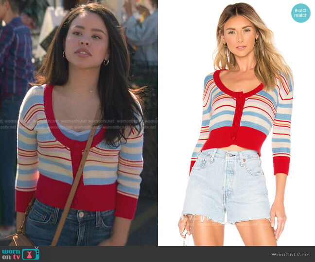 Tularosa Lo Cardigan worn by Mariana Foster (Cierra Ramirez) on Good Trouble