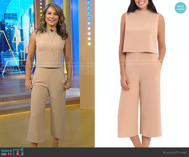 Maggy London Two Piece Culotte Set worn by Ginger Zee on Good Morning America