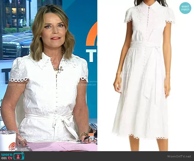 Alice + Olivia Vannessa Midi Dress worn by Savannah Guthrie on Today