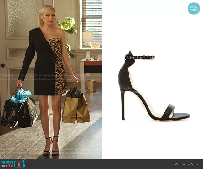Veerah Venus Sandals worn by Alexis Carrington (Elaine Hendrix) on Dynasty