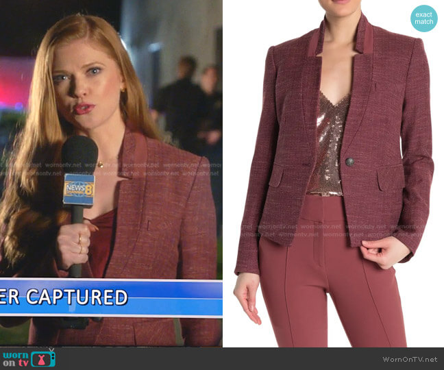 Veronica Beard Farley Wool Blend Dickey Jacket worn by Taylor Kelly (Megan West) on 9-1-1