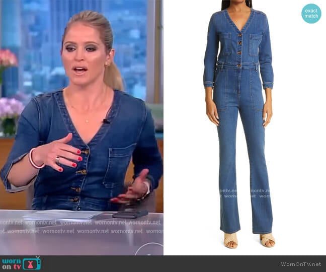 Veronica Beard Savanna Denim Jumpsuit worn by Sara Haines on The View