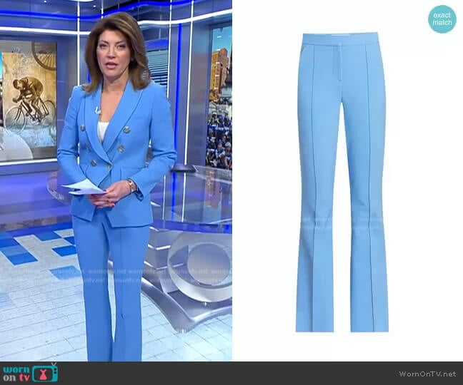 Veronica Beard Xael Suiting Pant worn by Norah O'Donnell on CBS Evening News
