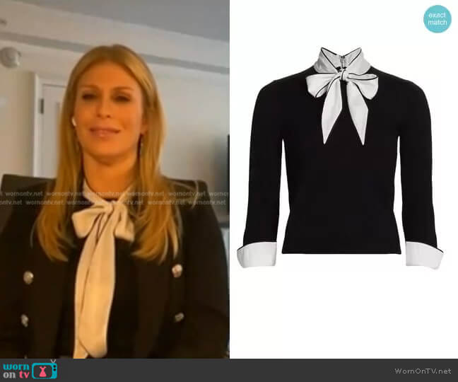 Alice + Olivia Zani Tie Sweater worn by Jill Martin on Today