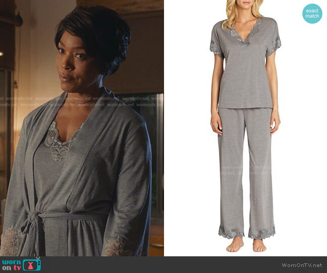 Natori Zen Floral Jersey Pajamas worn by Athena Grant (Angela Bassett) on 9-1-1