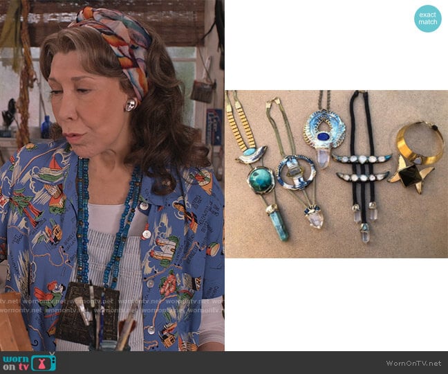 Adina Mills Assorted Jewells worn by Frankie (Lily Tomlin) on Grace and Frankie