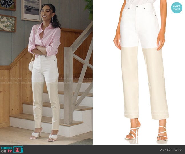 Agolde Pieced 90'S Pinch Waist Jeans worn by Layla Keating (Greta Onieogou) on All American